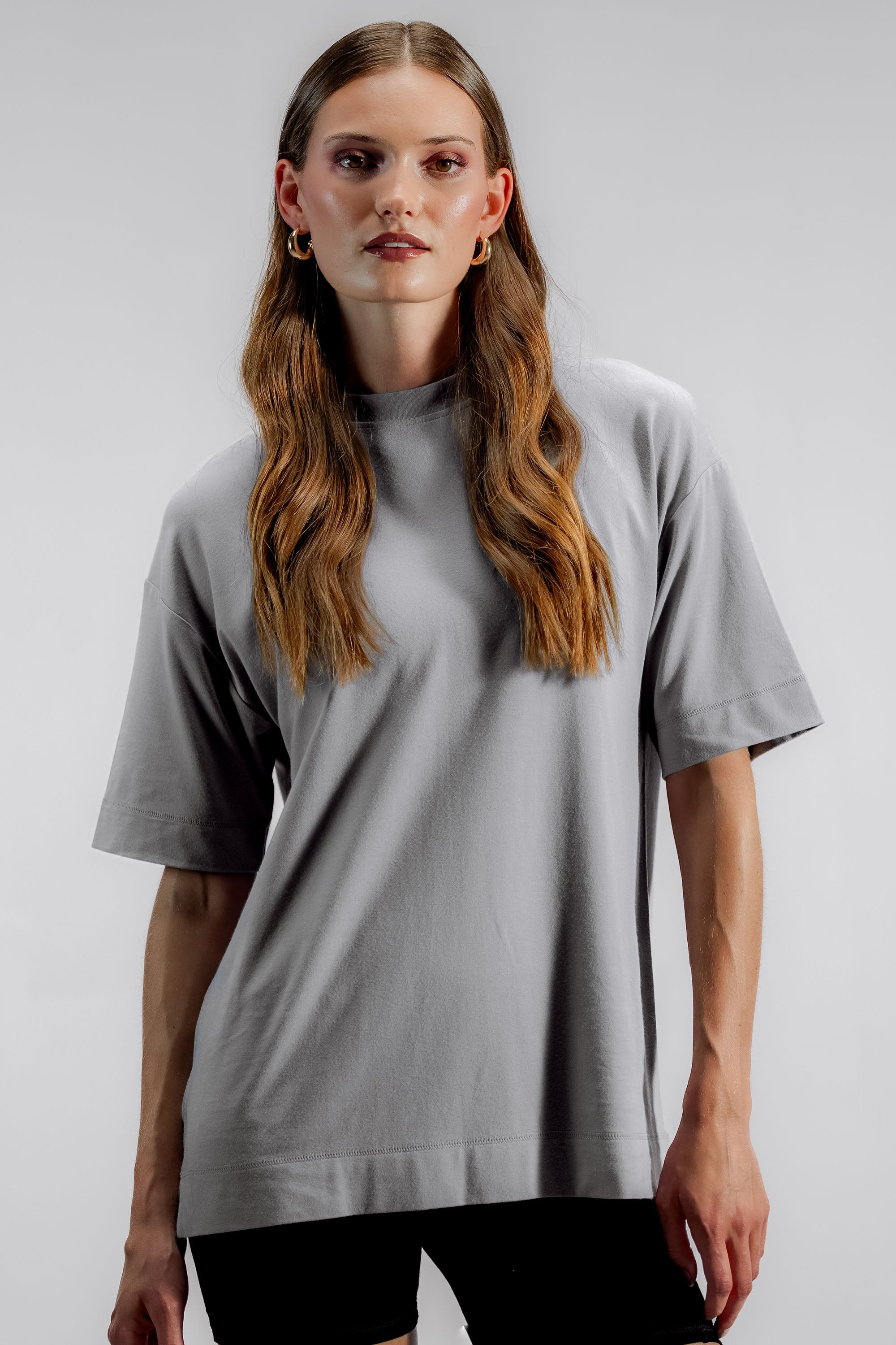 The Oversized Bamboo Tee | Orchid Grey