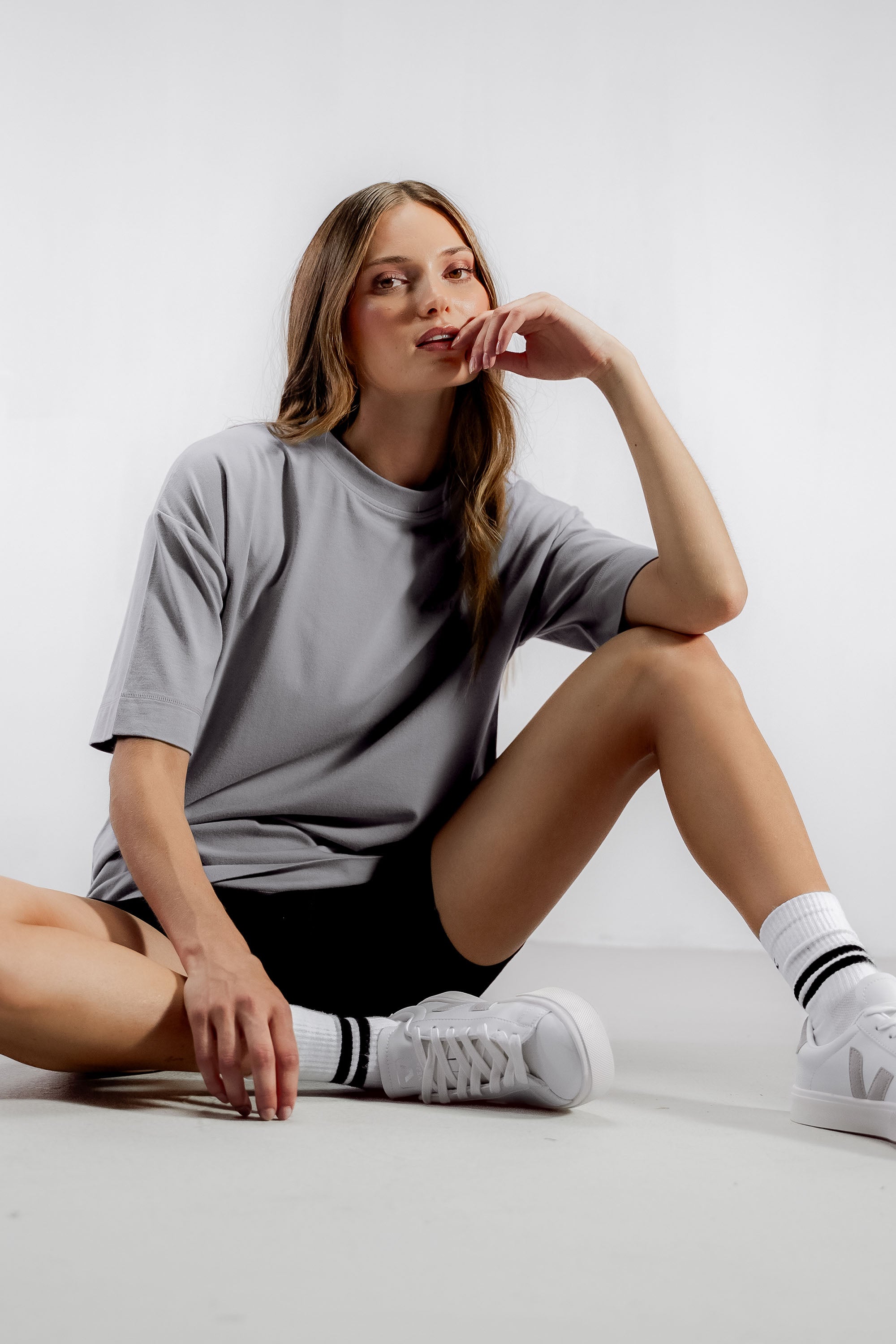 The Oversized Bamboo Tee | Orchid Grey