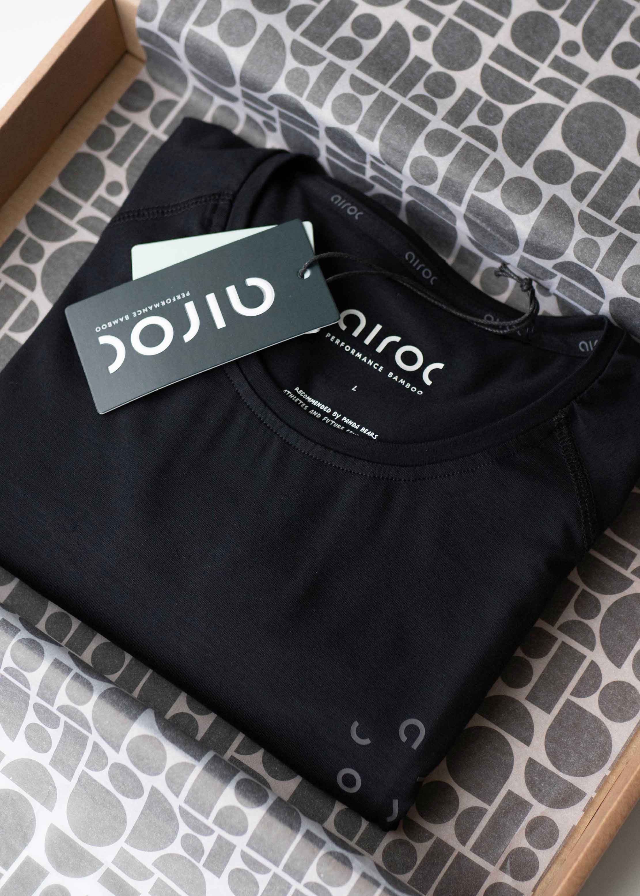 Airoc Men's Classic Bamboo Training T-shirt, Midnight Black