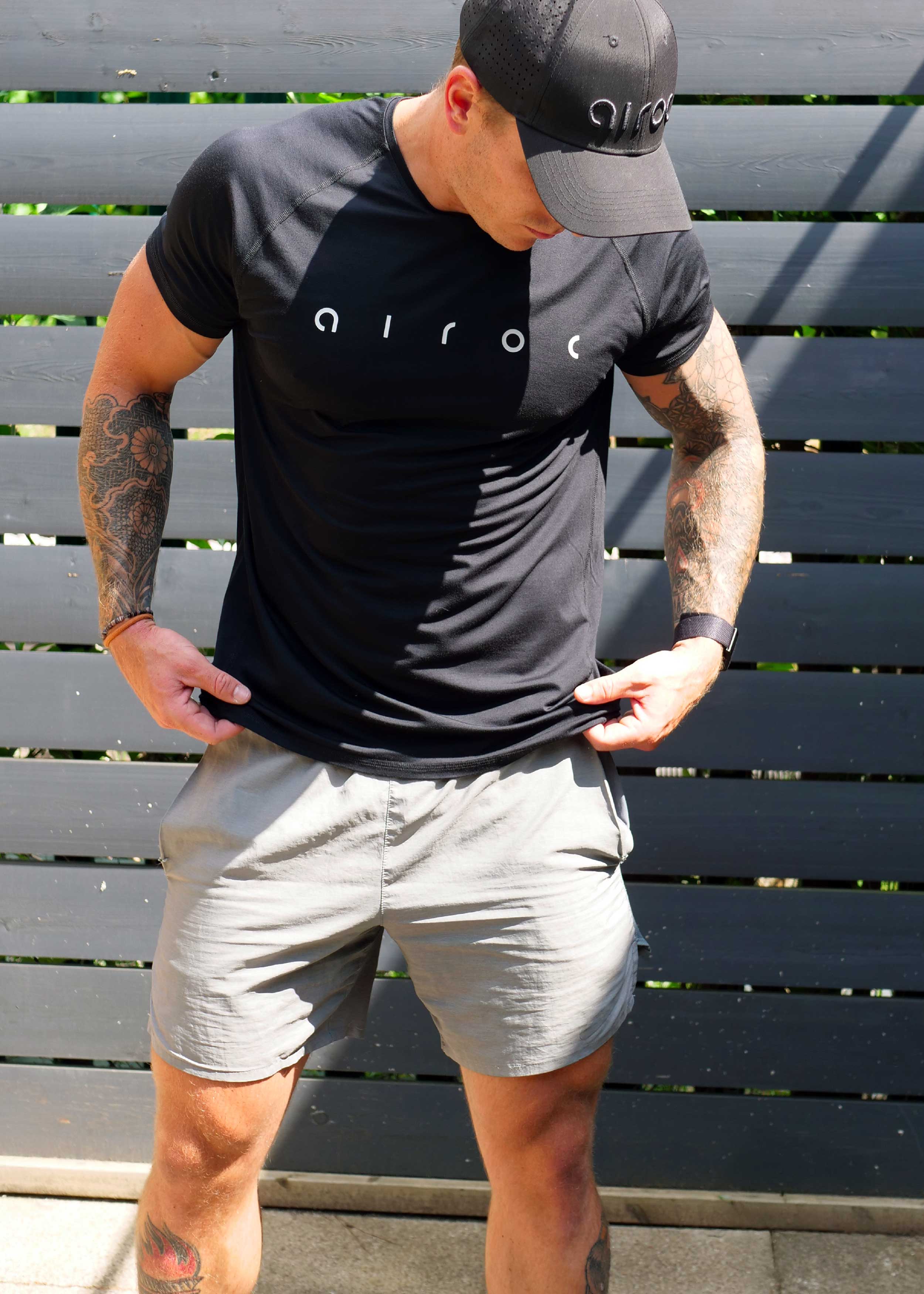Airoc Men's Mode Bamboo Training T-shirt, Midnight Black