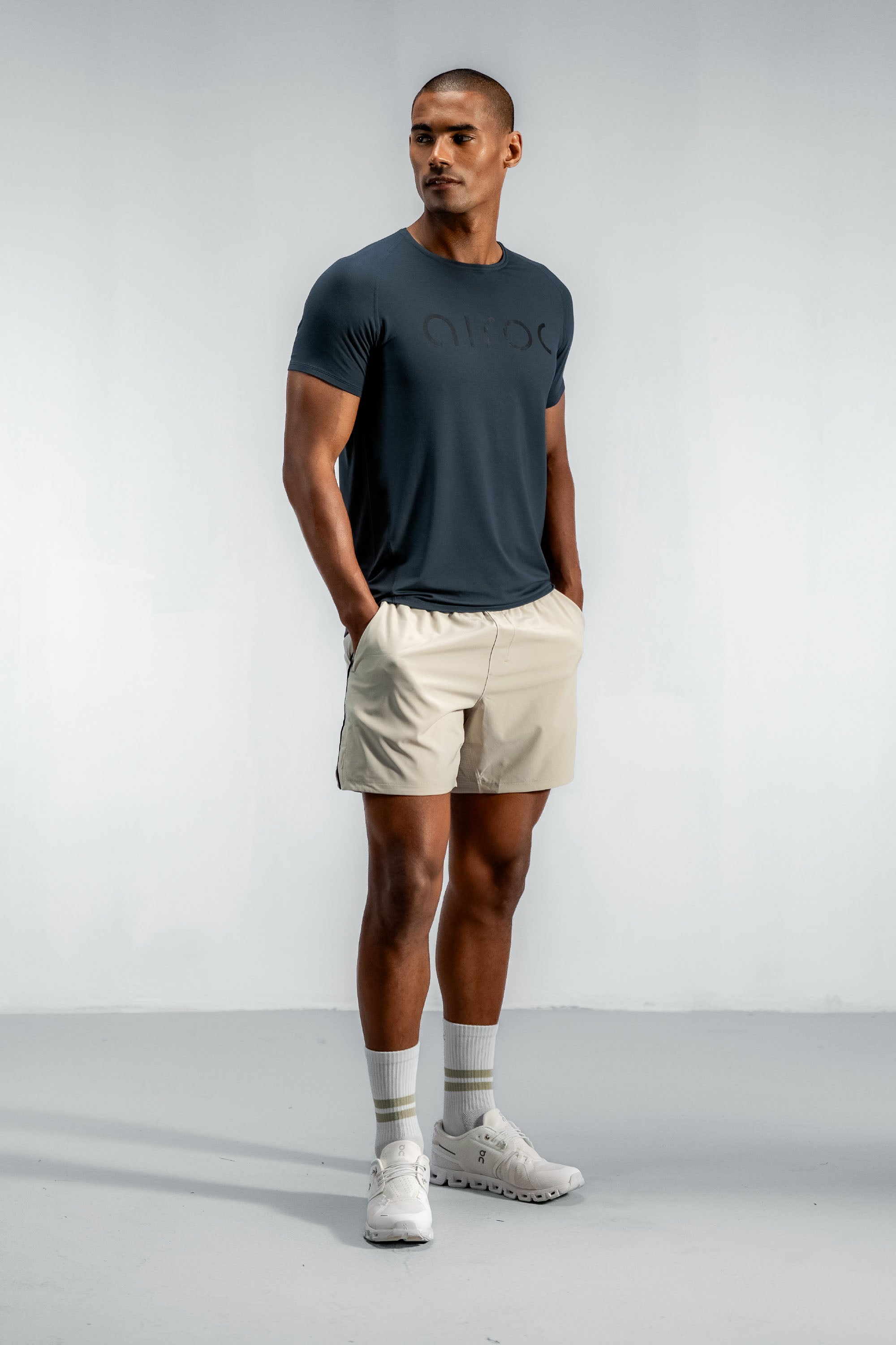 Men's Active Bamboo Training Socks | White/Aztec Gold