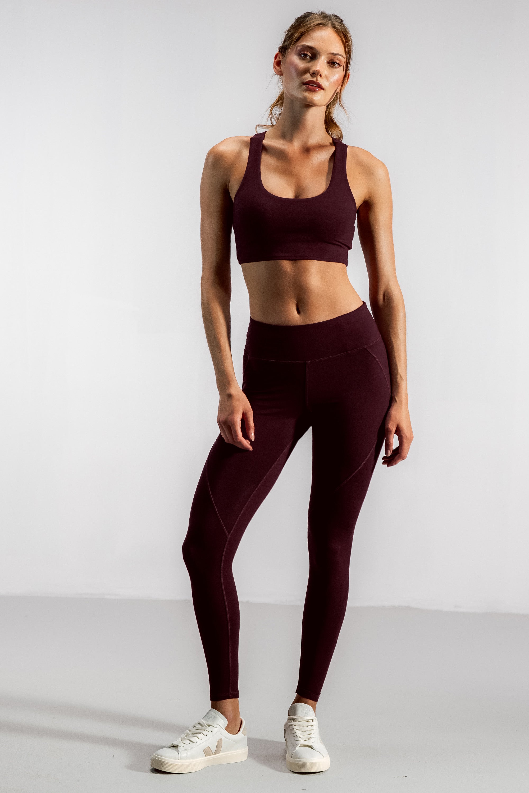 The Contour Bamboo Leggings | Dark Cherry