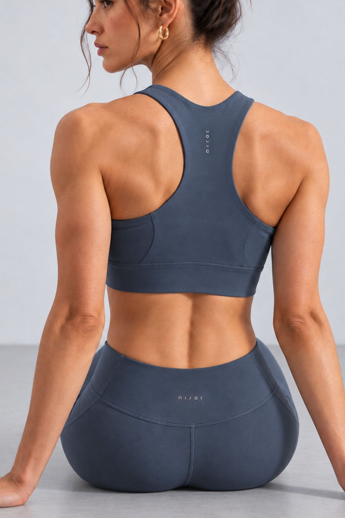 The Contourbamboo™ Crop Top | Smokey Blue