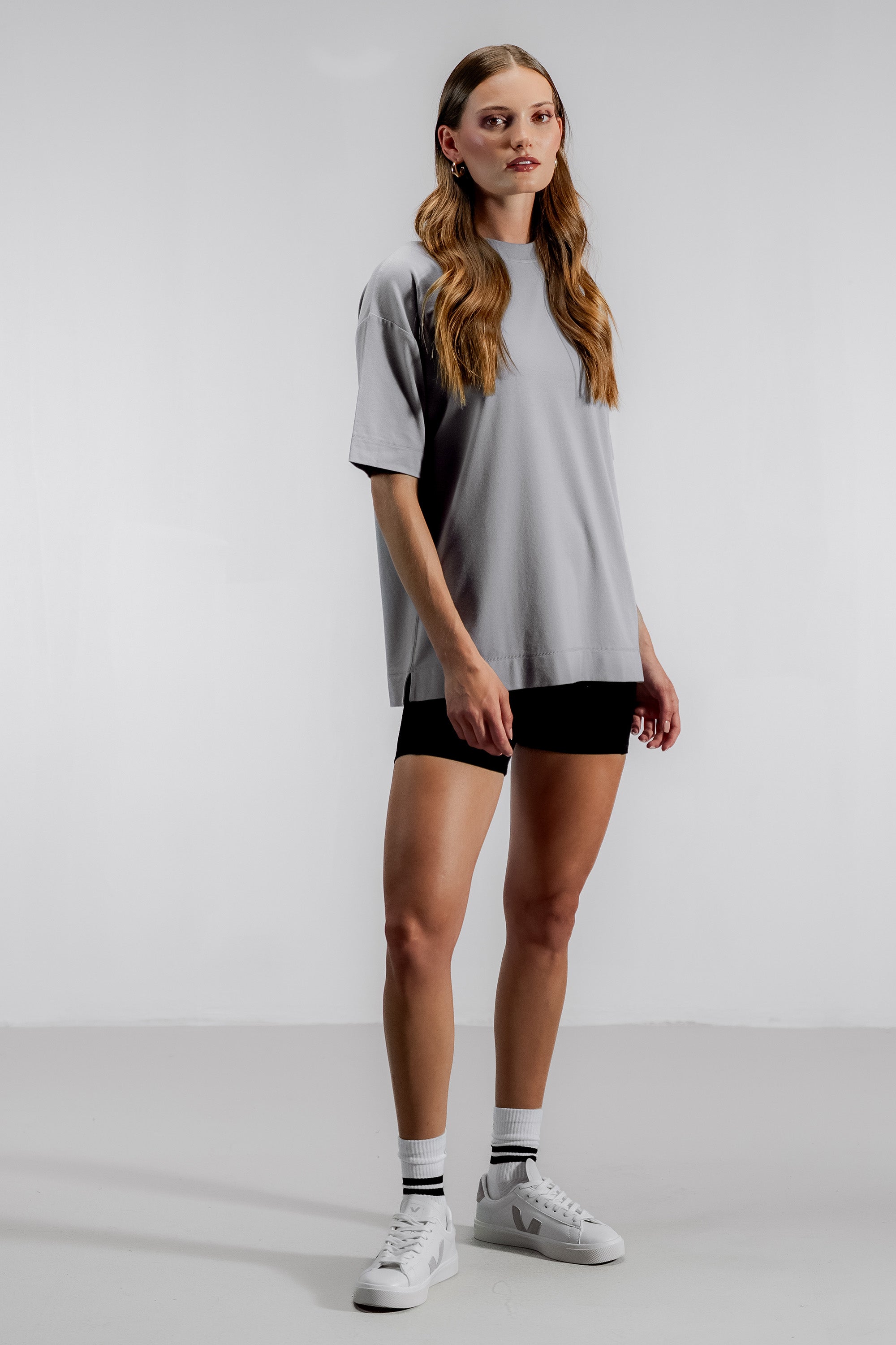 The Oversized Bamboo Tee | Orchid Grey