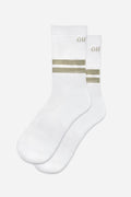 Men's Airo Bamboo Training Socks | White/Aztec Gold