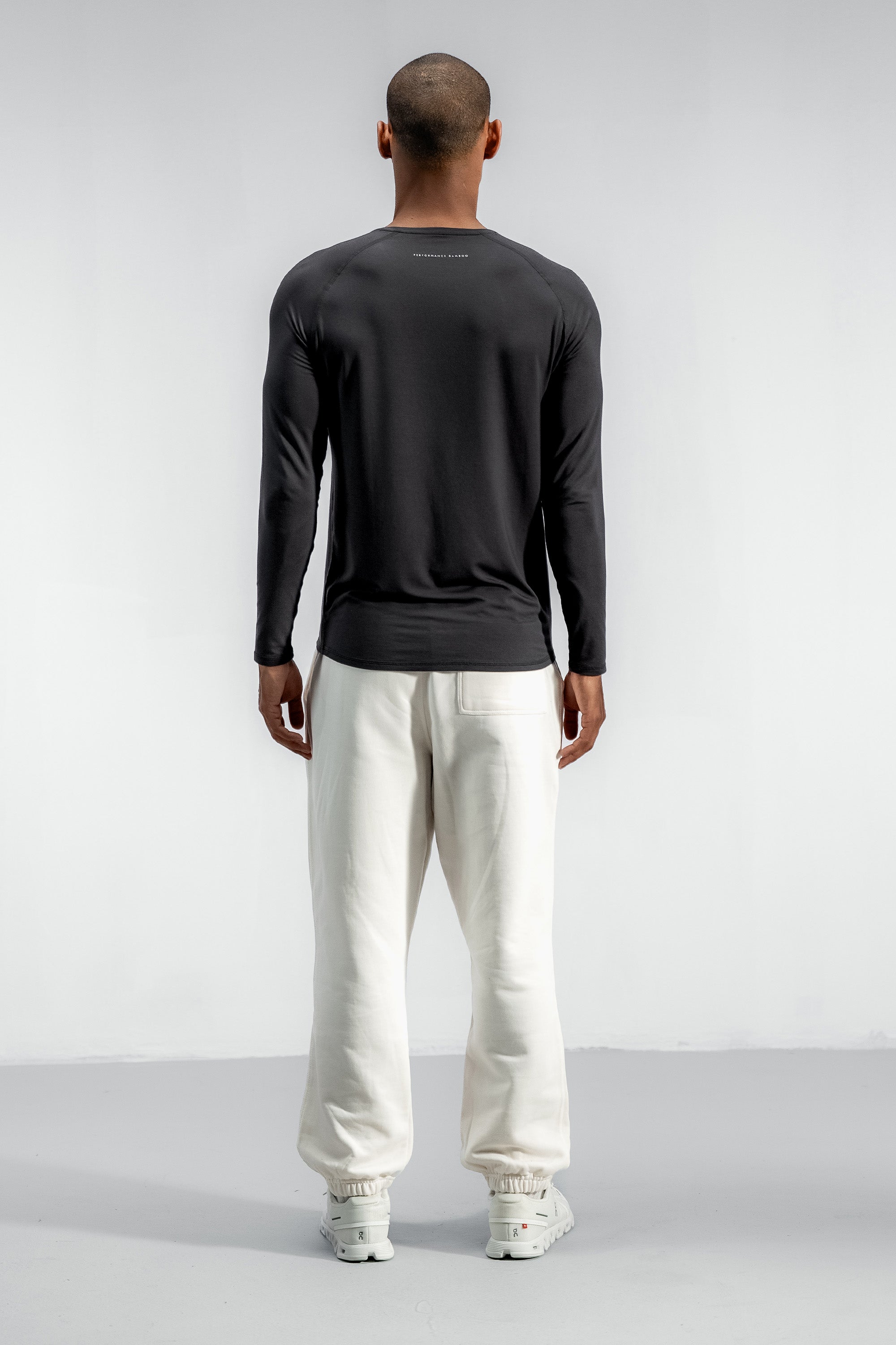 Long Sleeve Cool Weather Bamboo Training Top | Nearly Black