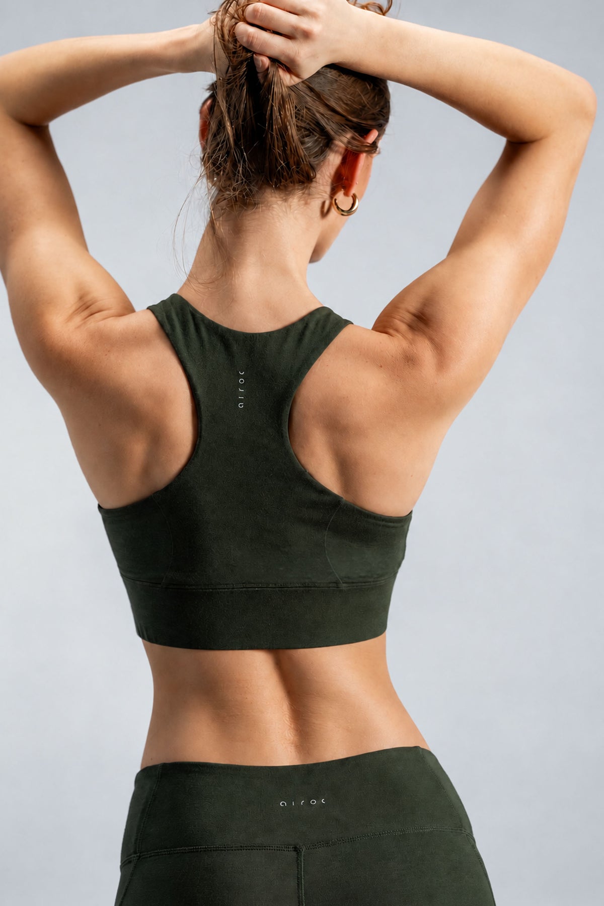 The Contourbamboo™ Crop Top | Nordic Green