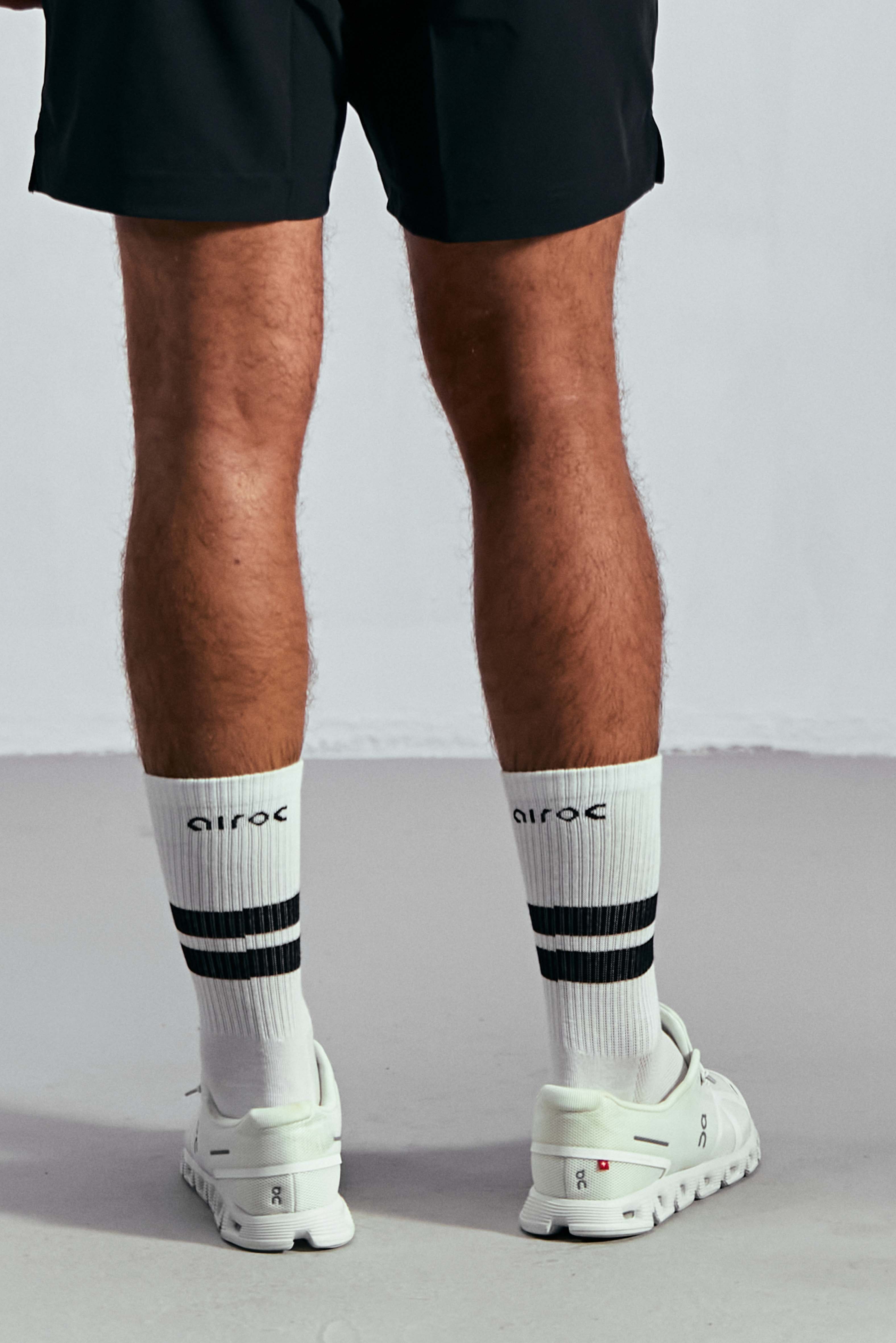 Men's Active Bamboo Training Socks | White/Black