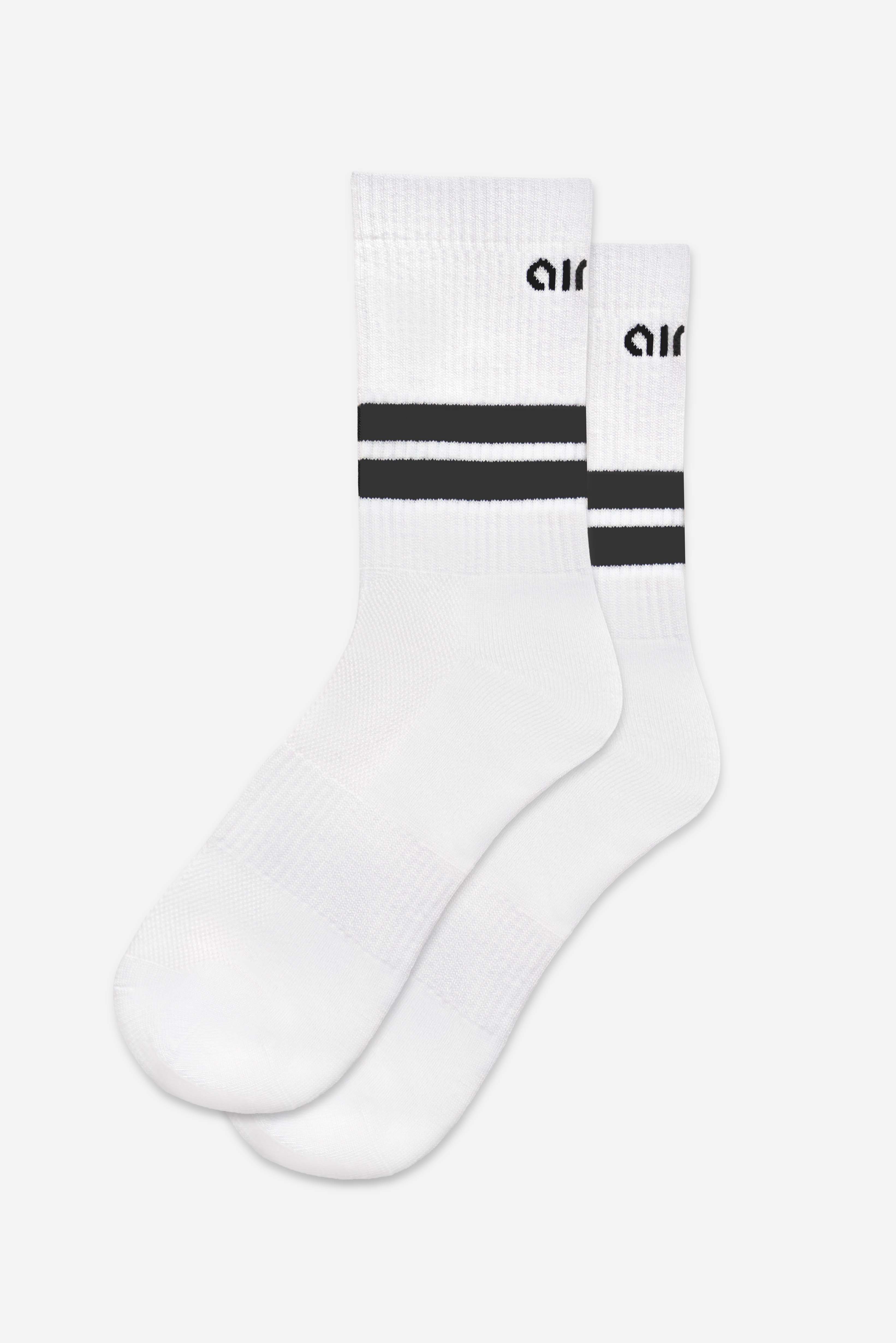 Men's Active Bamboo Training Socks | White/Black