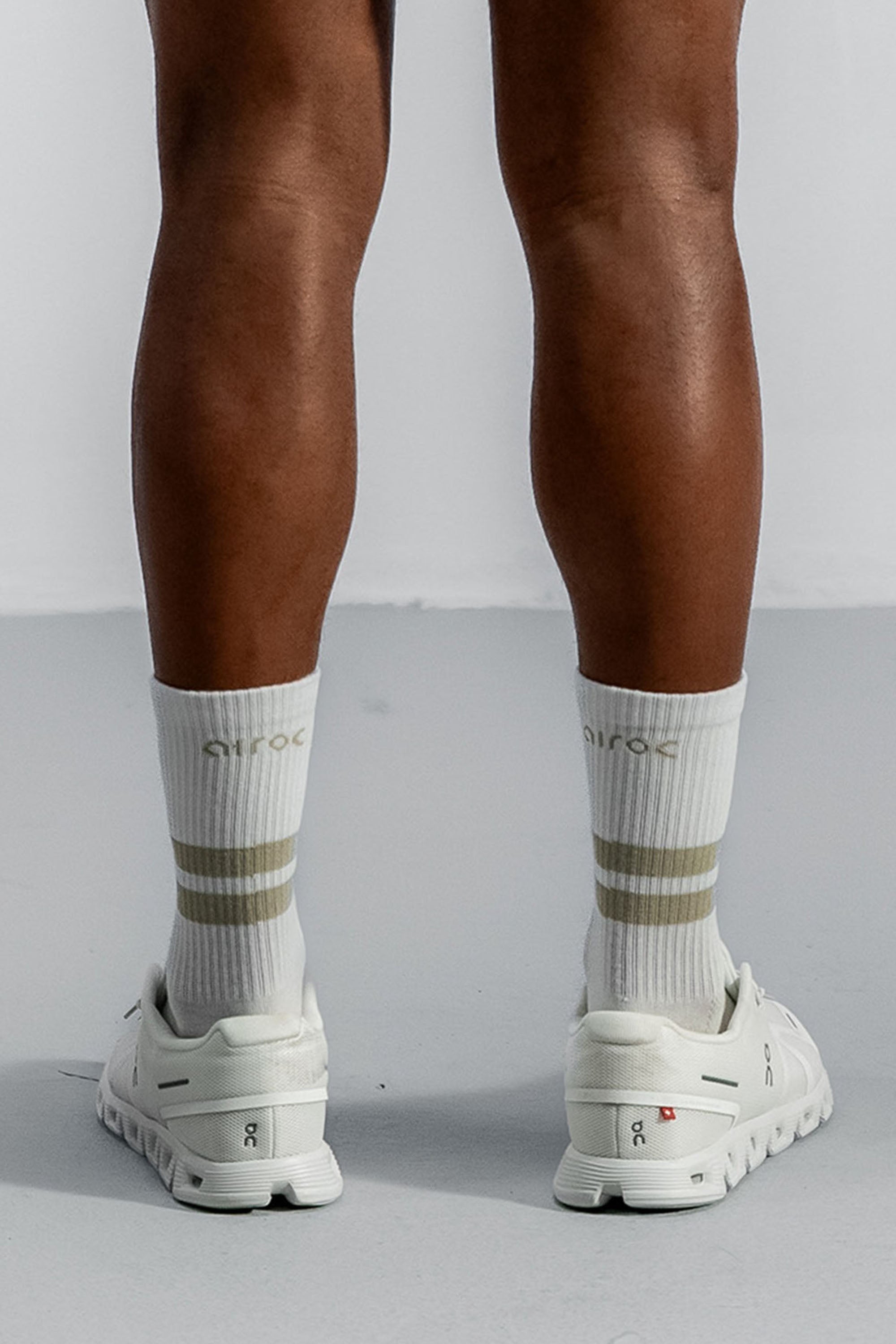 Men's Airo Bamboo Training Socks | White/Aztec Gold