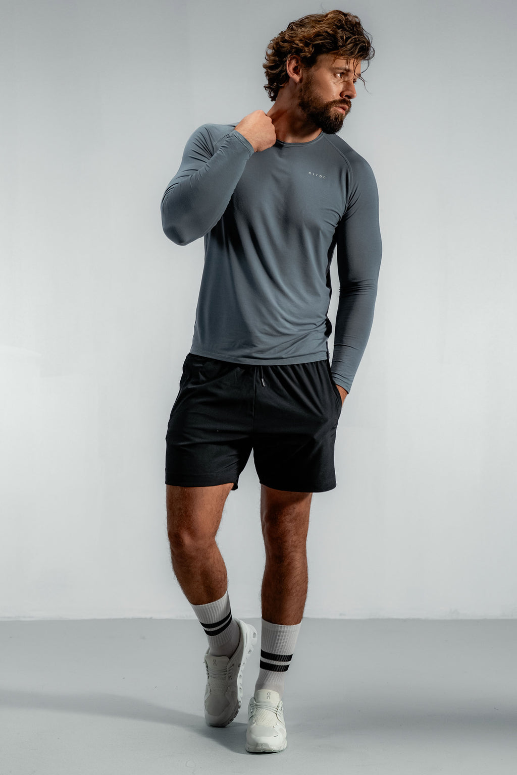 Men's Airo Bamboo Training Socks | White/Black
