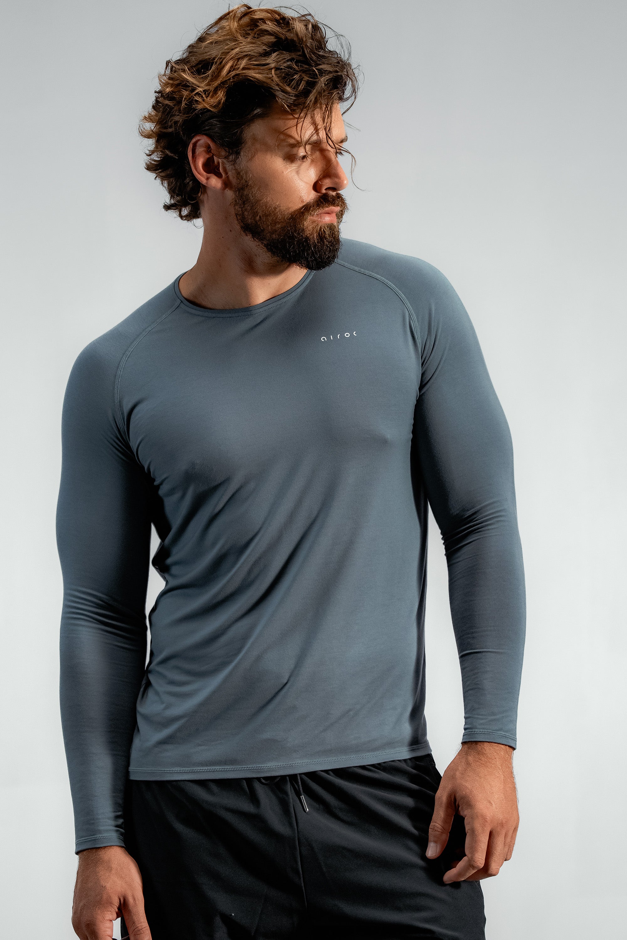 Coolweather Bamboo Long Sleeve | Stormcloud Blue