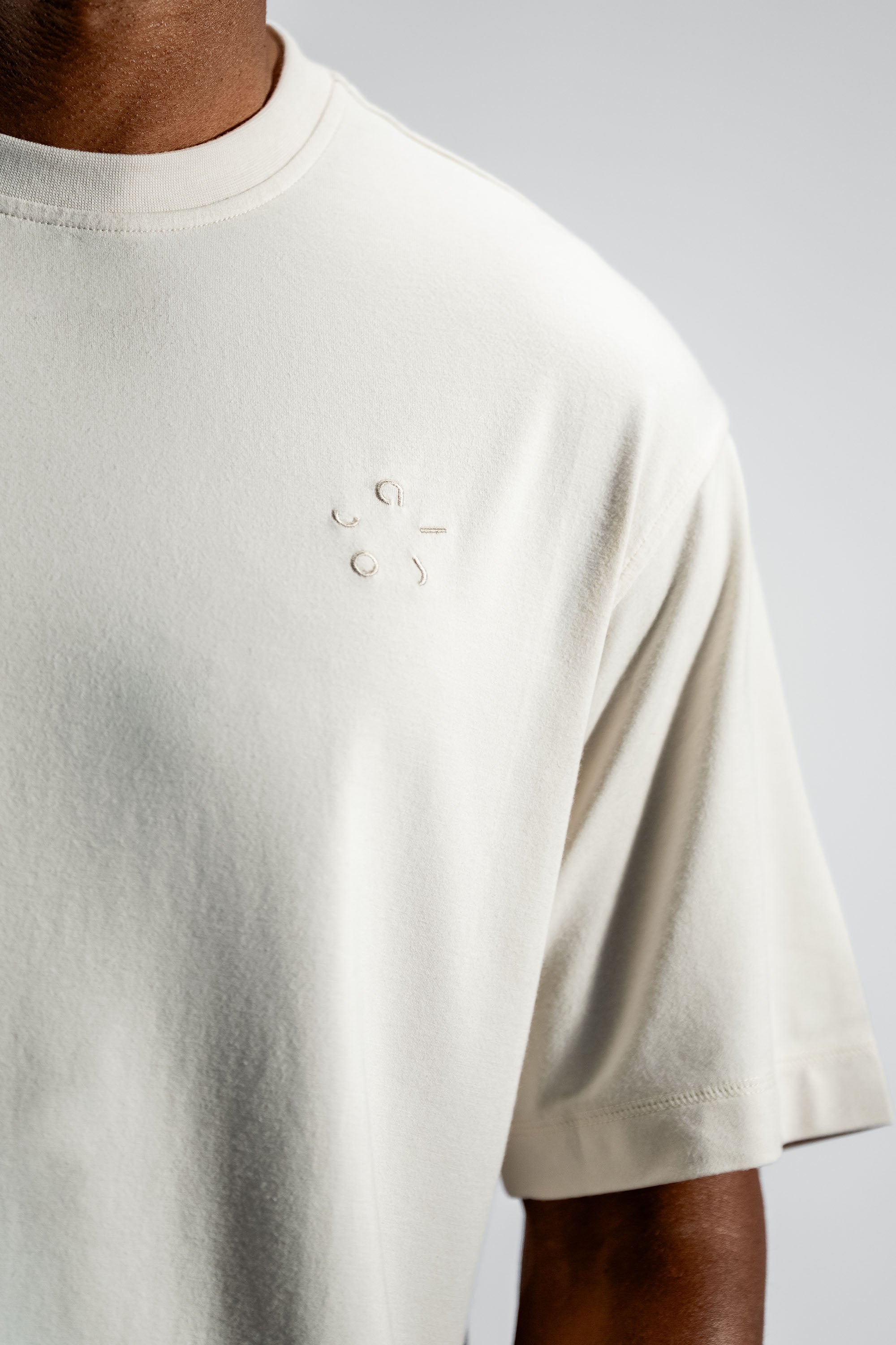 The Oversized Bamboo Tee | Almond White