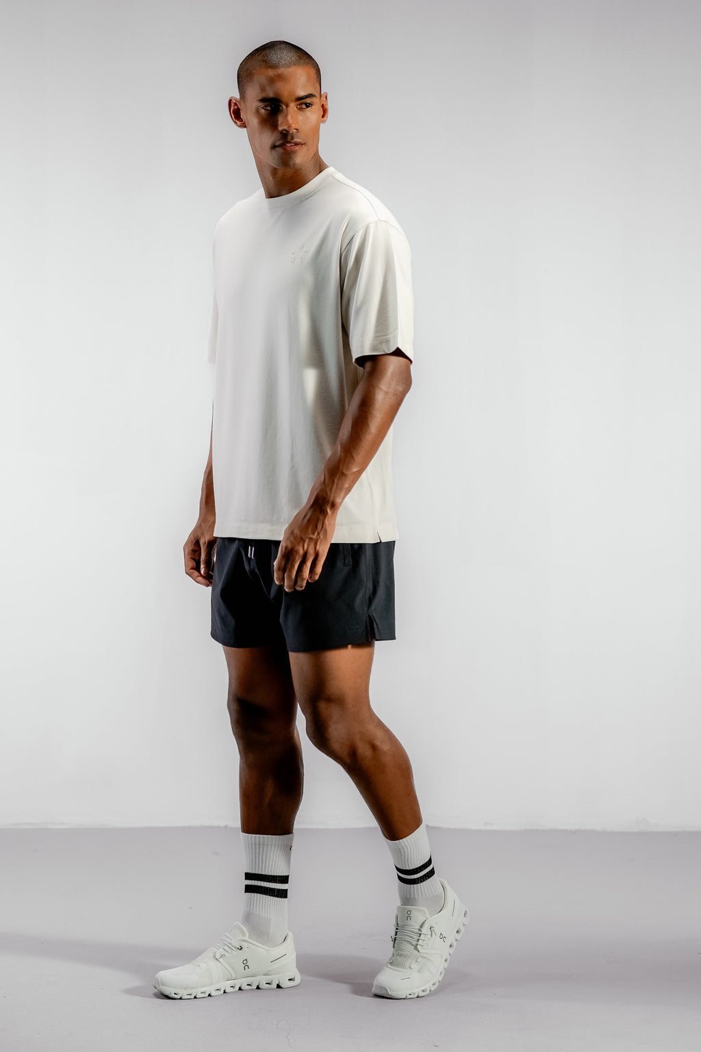 The Oversized Bamboo Training Tee | Almond White