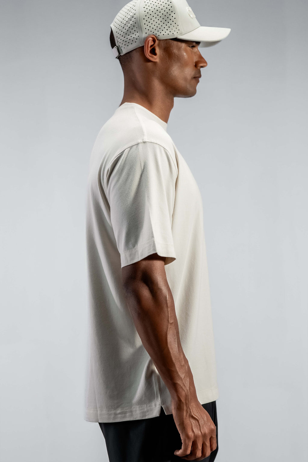 The Oversized Bamboo Training Tee | Almond White