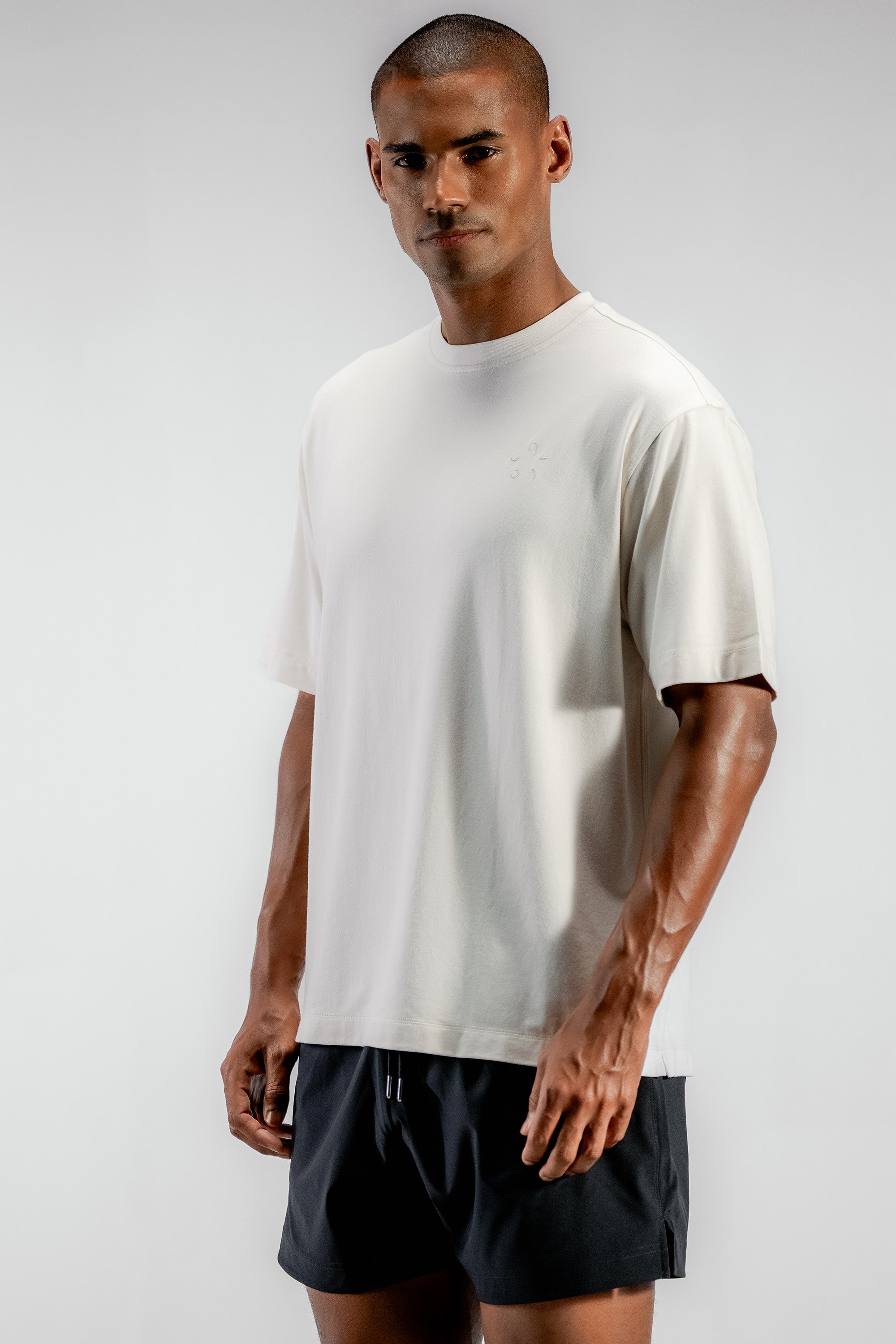 The Oversized Bamboo Training Tee | Almond White