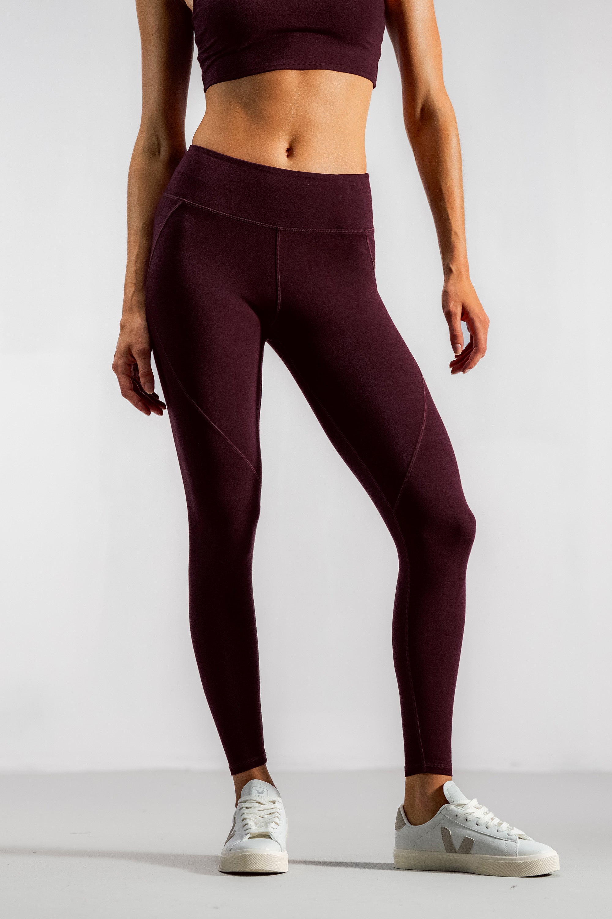 The Contour Bamboo Leggings | Dark Cherry