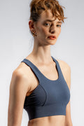 The Contourbamboo™ Crop Top | Smokey Blue