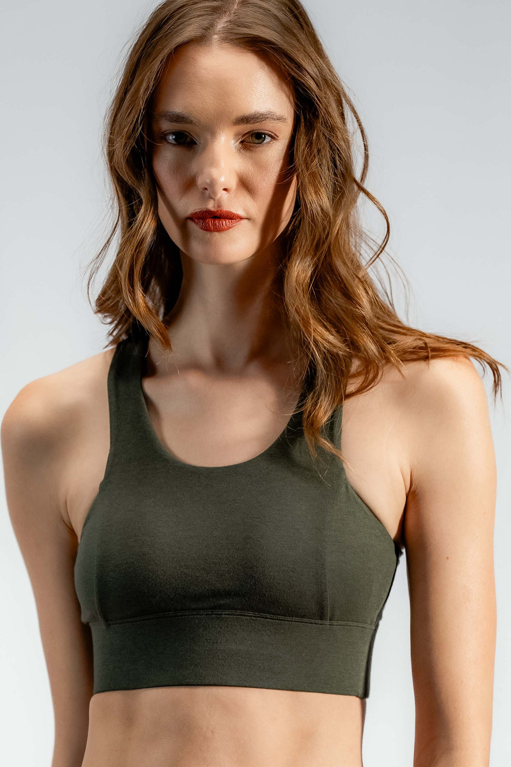 The Contourbamboo™ Crop Top | Nordic Green