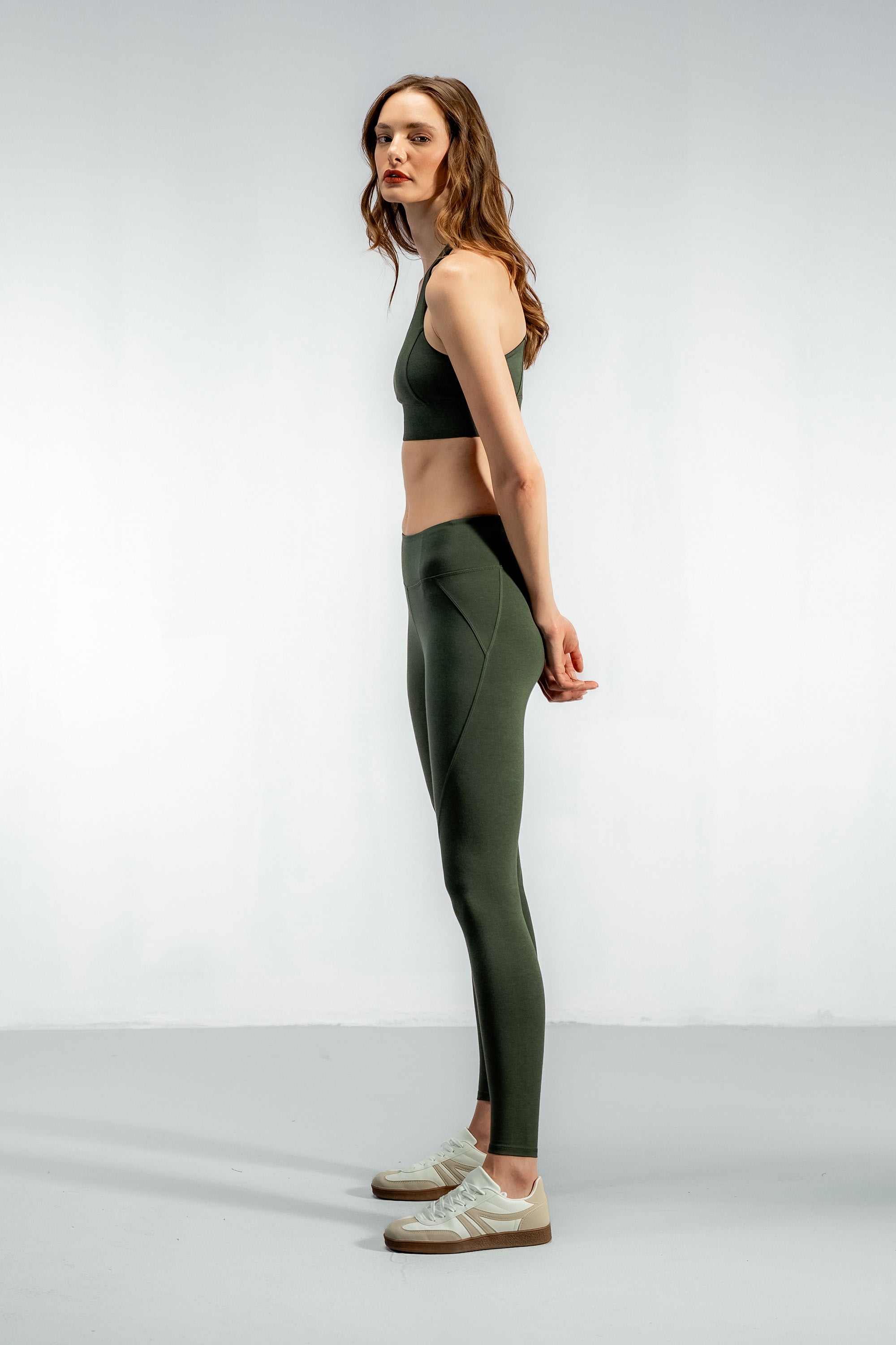 The Contour Bamboo Leggings | Nordic Green