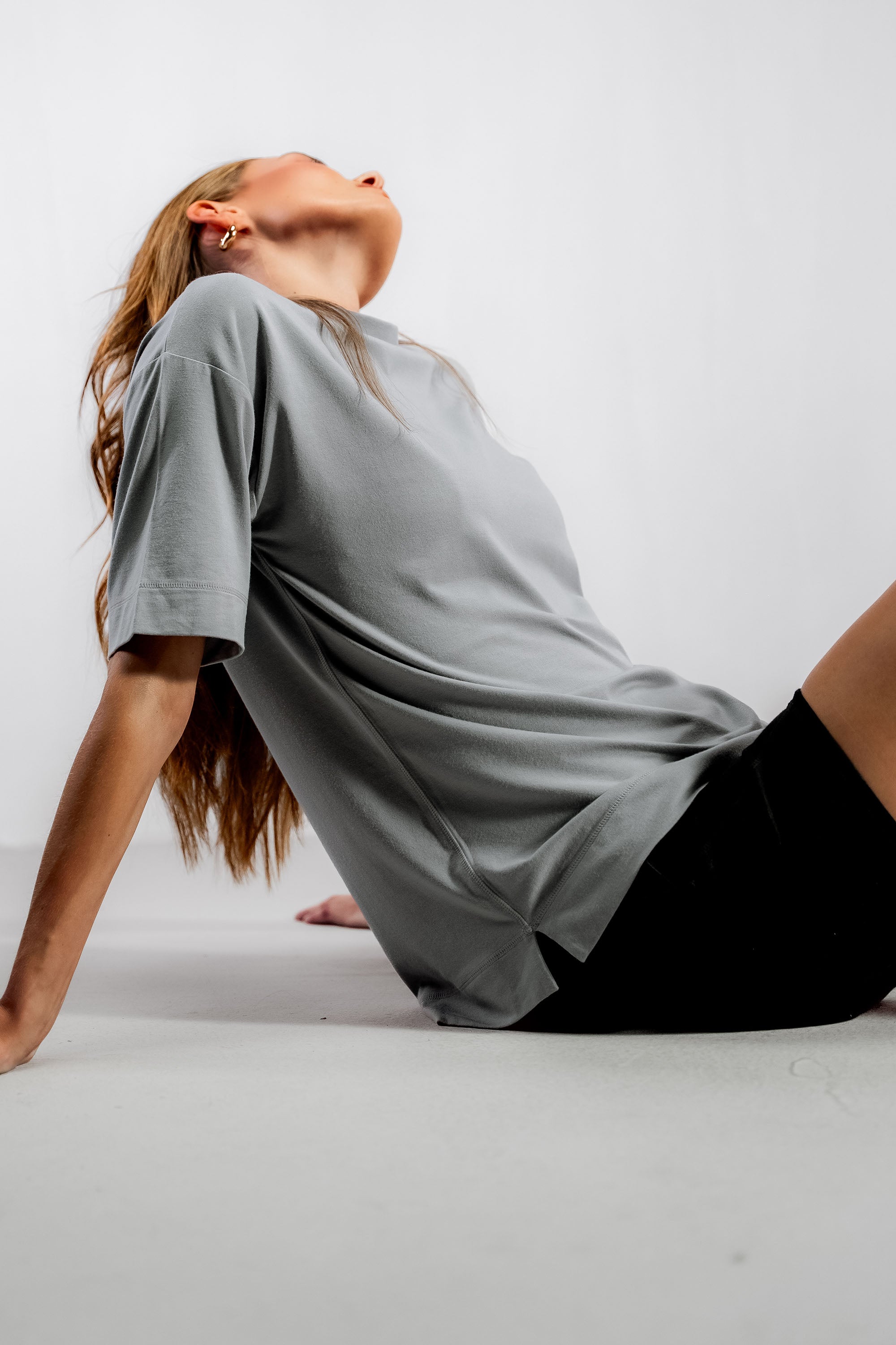 The Oversized Bamboo Training Tee | Orchid Grey
