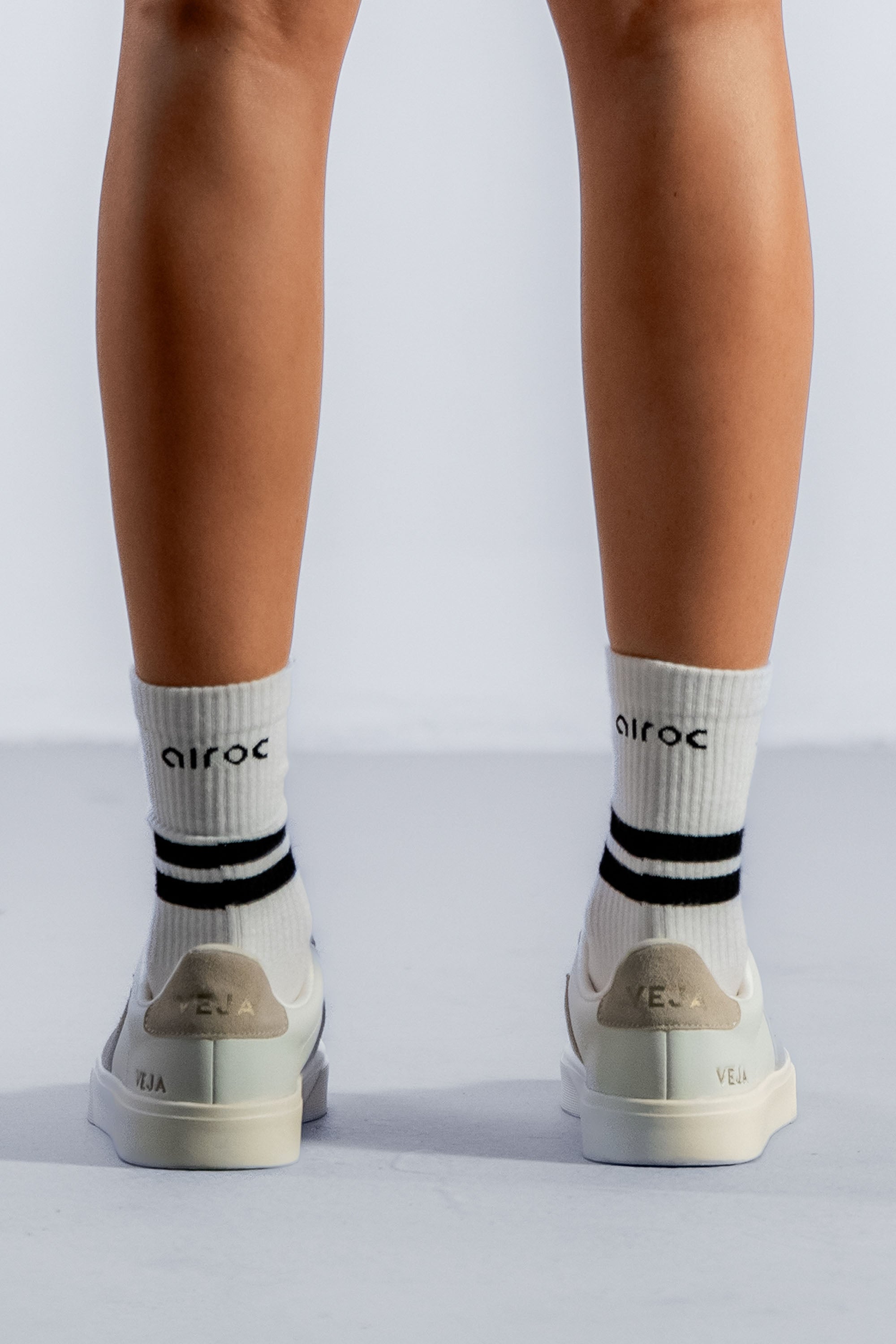 Airo Bamboo Training Socks | White/Black