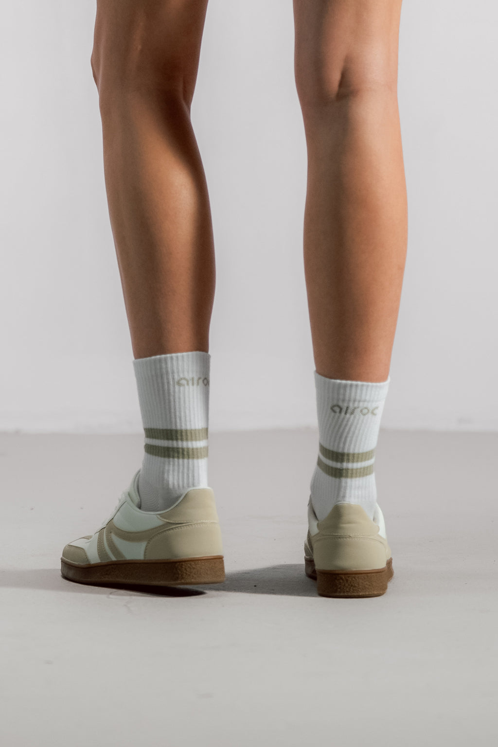 Airo Bamboo Training Socks | White/Aztec Gold